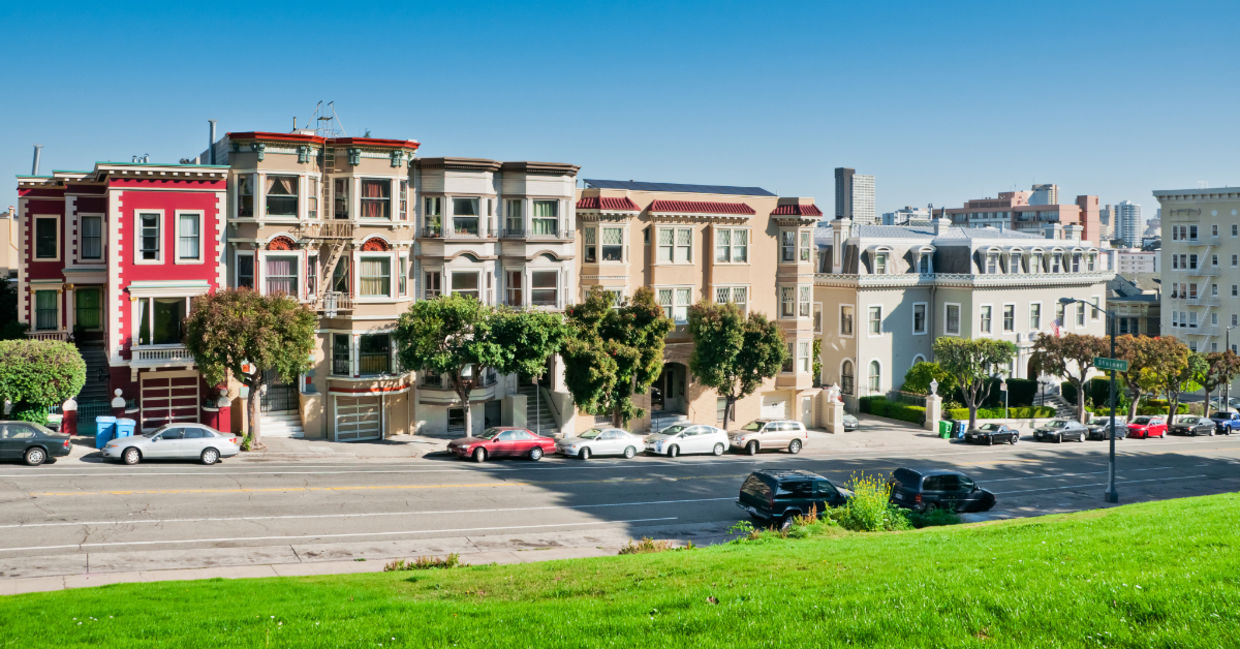 A street in San Francisco. A street in San Francisco.