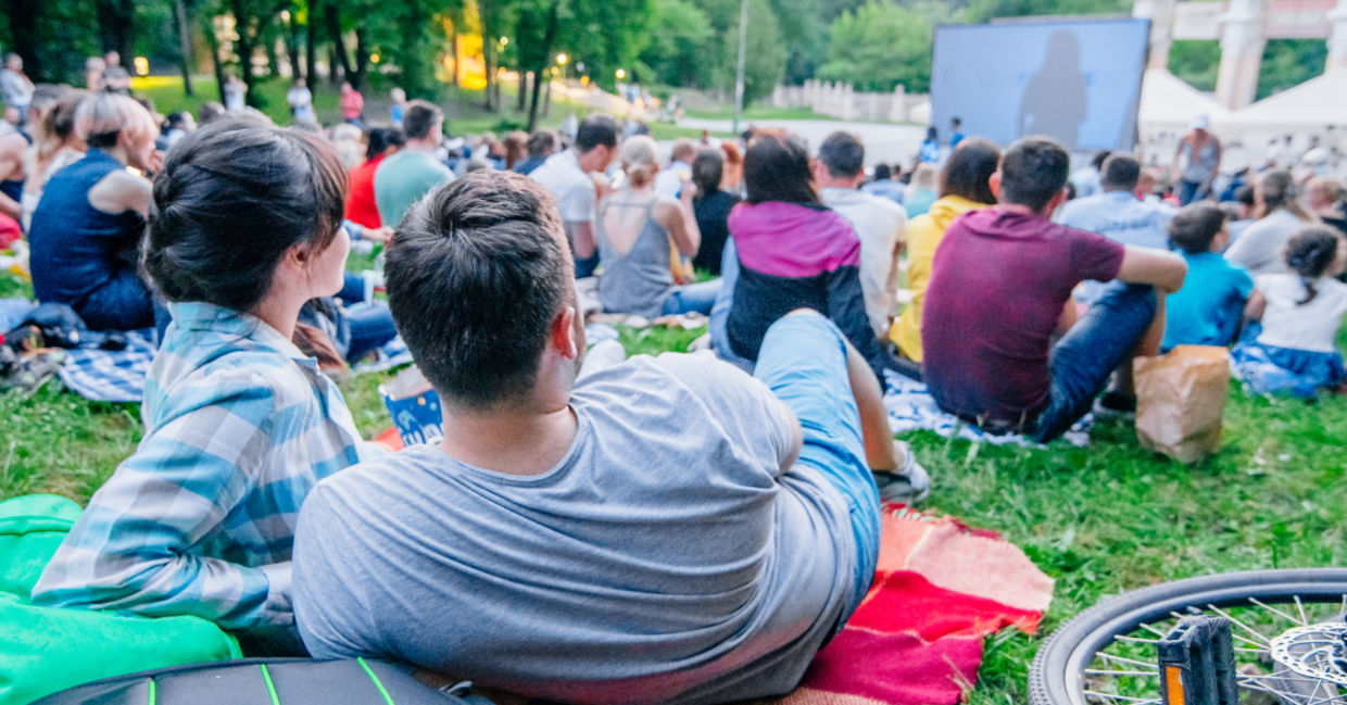 Cinema in the park. Cinema in the park.