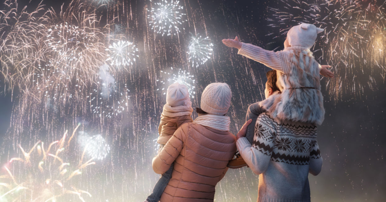 Watching fireworks on New Year’s Eve. Watching fireworks on New Year’s Eve.