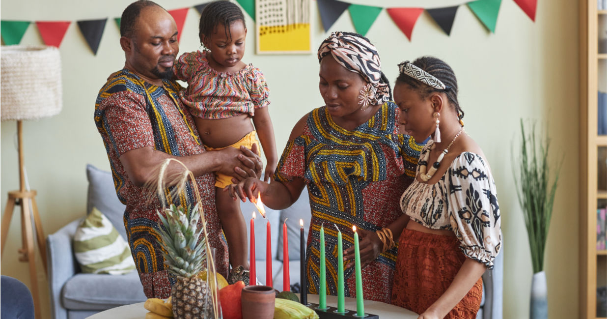 Lighting Kwanzaa Candles Lighting Kwanzaa Candles