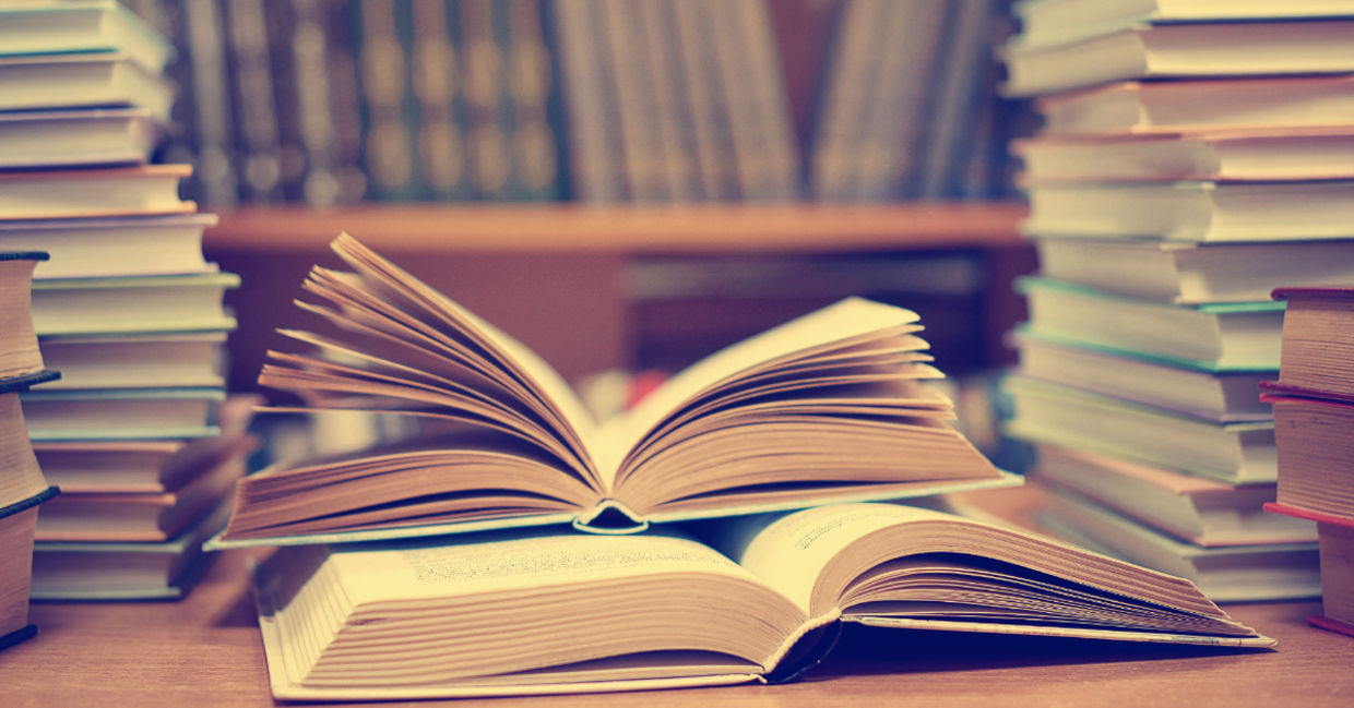Books in the library. Books in the library.
