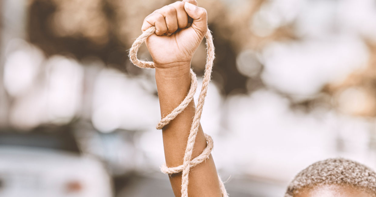 Protest against slavery. Protest against slavery.