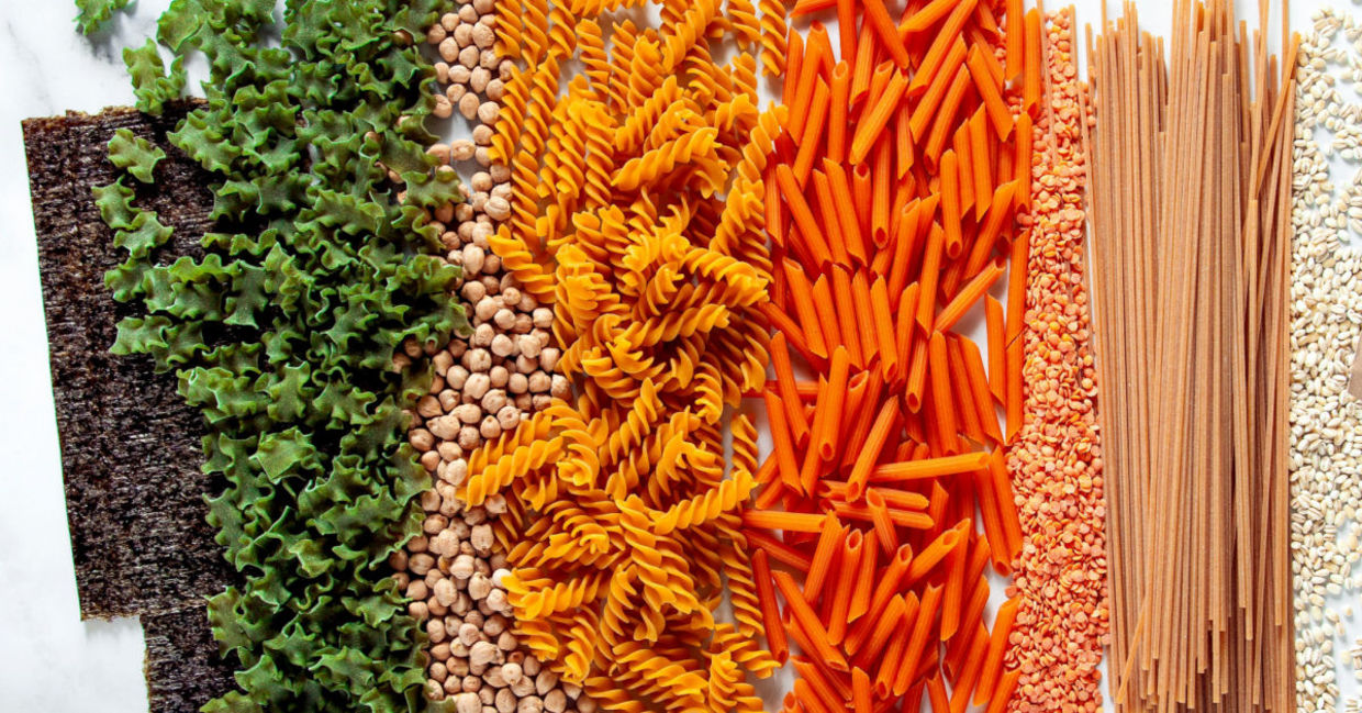 A selection of gluten-free pastas. A selection of gluten-free pastas.