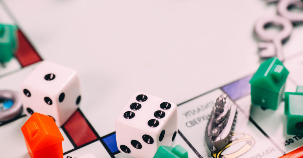 Monopoly board. Monopoly board.