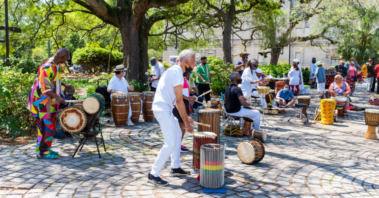 A performance in Congo Square. A performance in Congo Square.