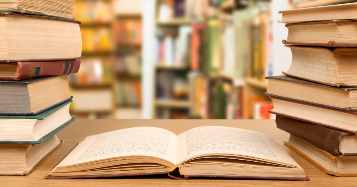 Books in the library. Books in the library.