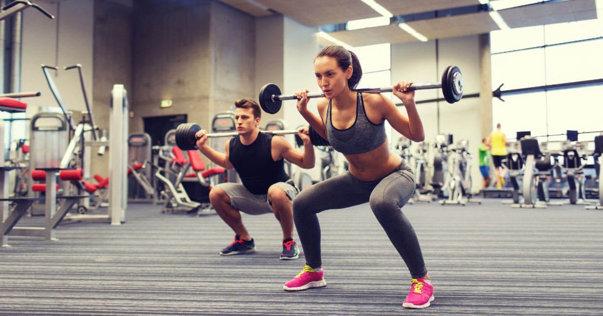 Gym exercise. Gym exercise.