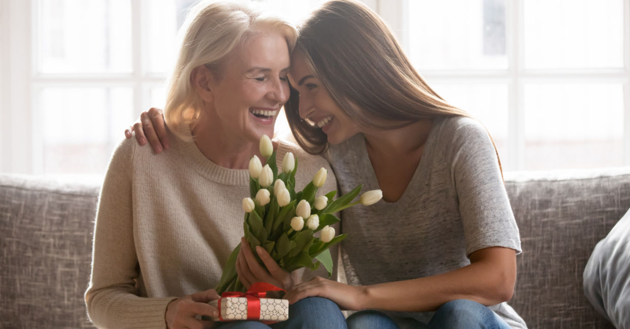Young woman with her mother. Young woman with her mother.