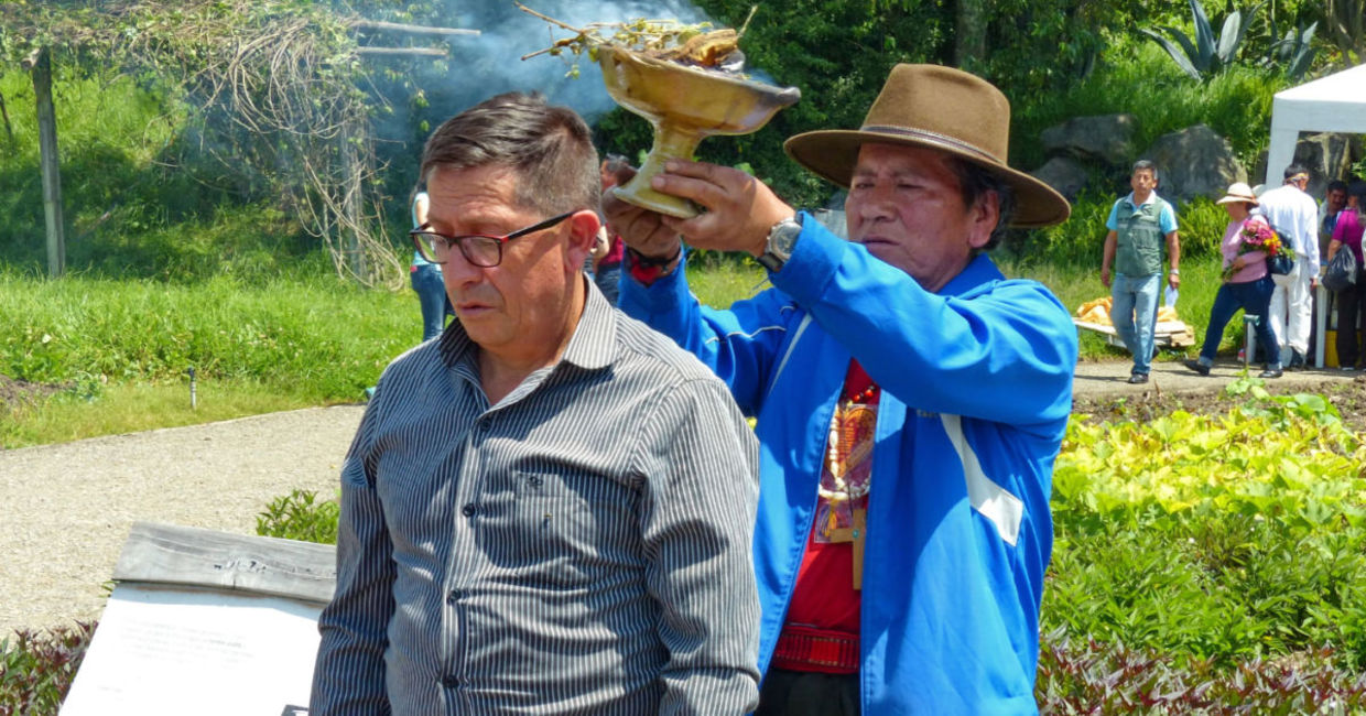 Shaman conducts an Andean energy healing ritual. Shaman conducts an Andean energy healing ritual.