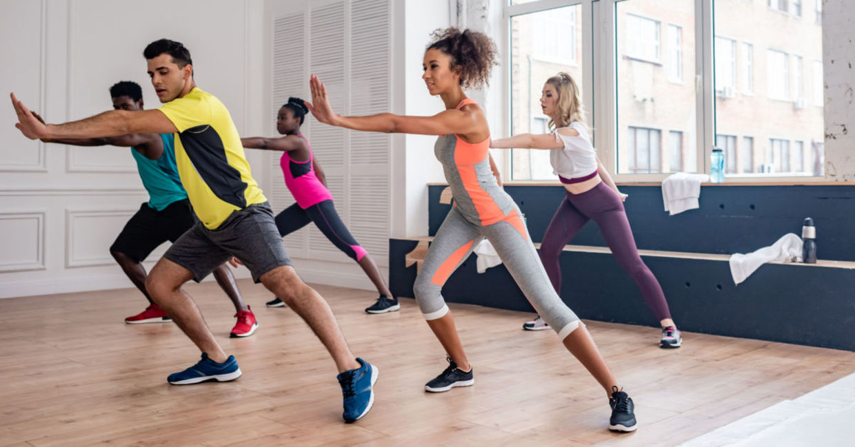 Do a Zumba workout. Do a Zumba workout.