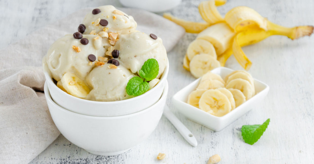 Vegan banana ice cream is a treat Vegan banana ice cream is a treat