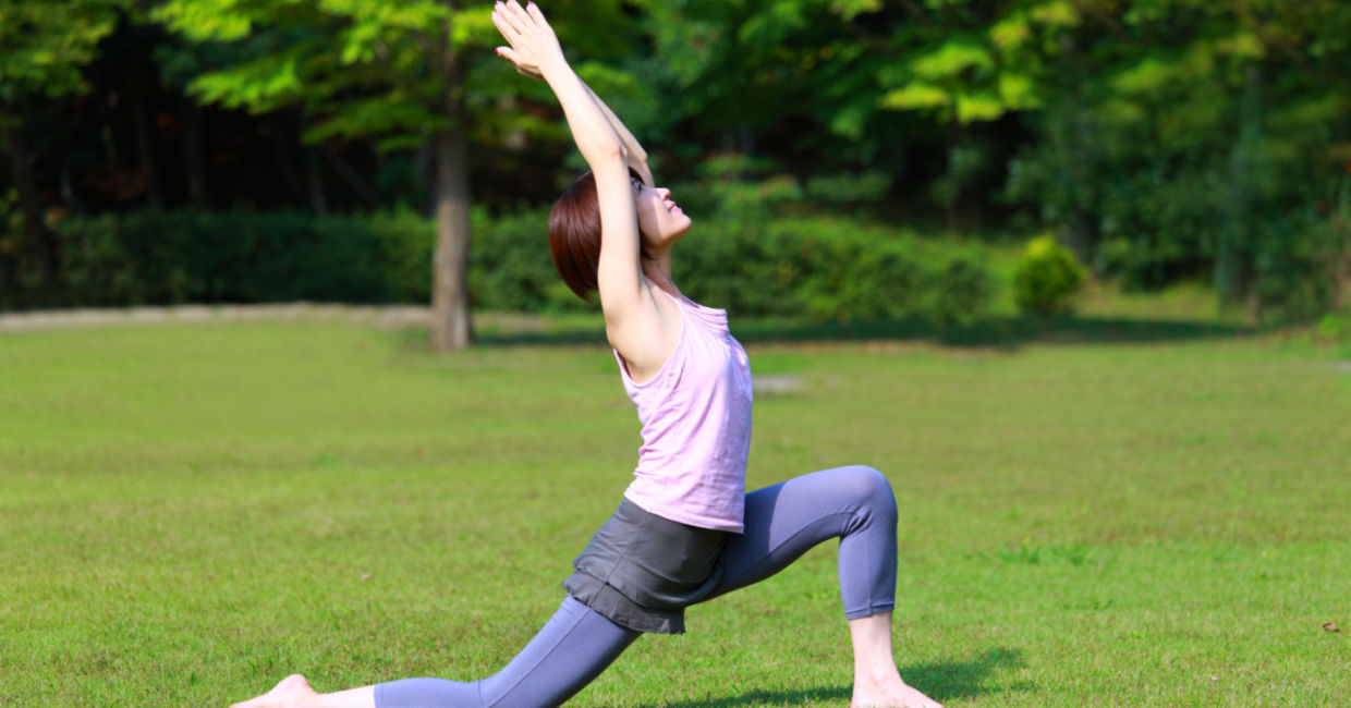 This yoga pose focuses on stretching. This yoga pose focuses on stretching.