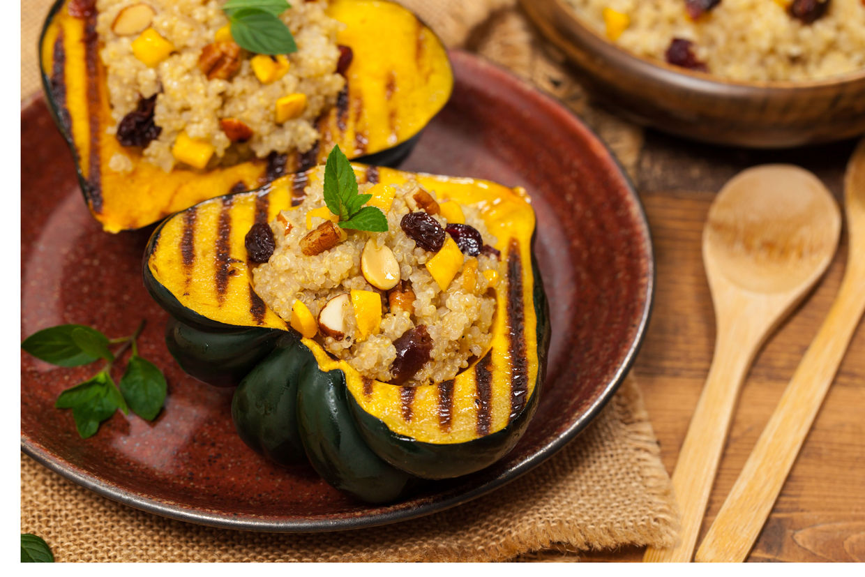 Roasted acorn squash. Roasted acorn squash.