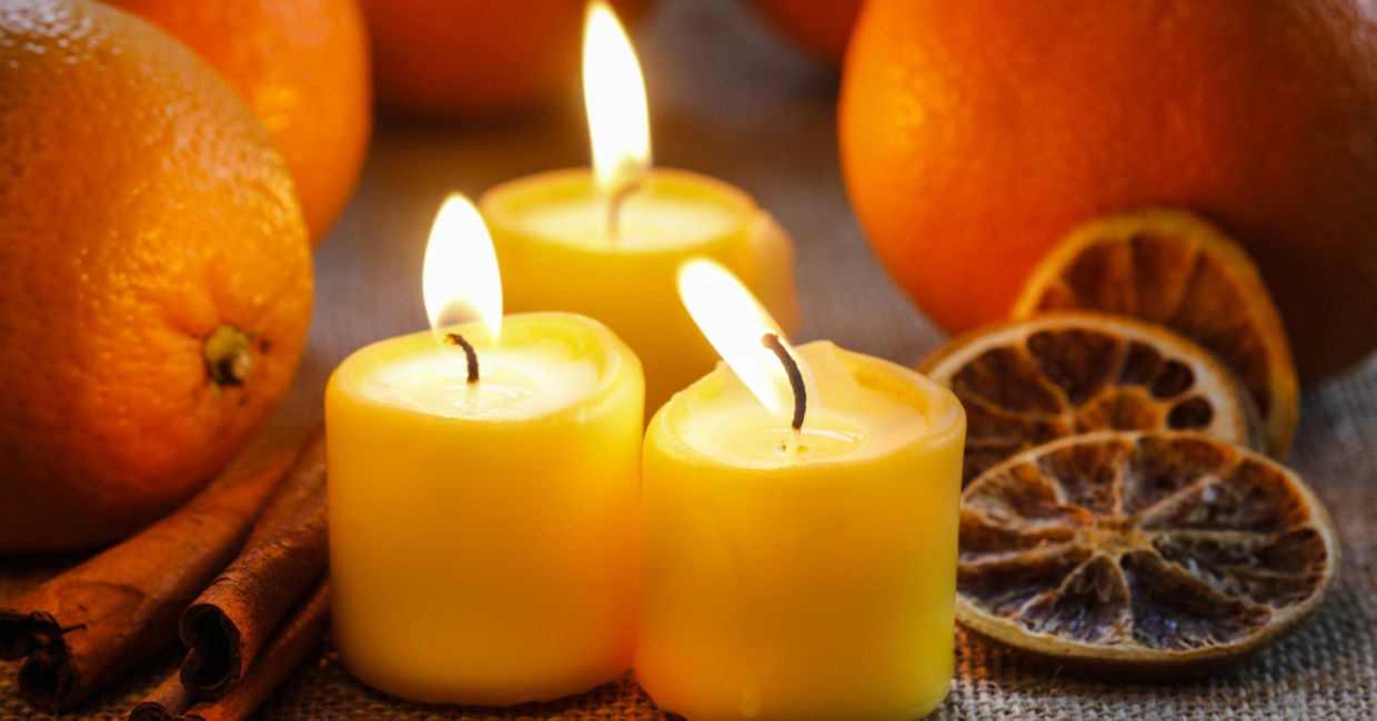Lift your mood with an orange scented candle. Lift your mood with an orange scented candle.