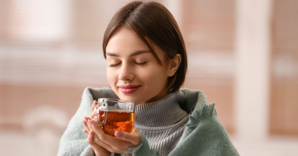 Drinking a warming herbal tea can keep you healthy this winter. Drinking a warming herbal tea can keep you healthy this winter.