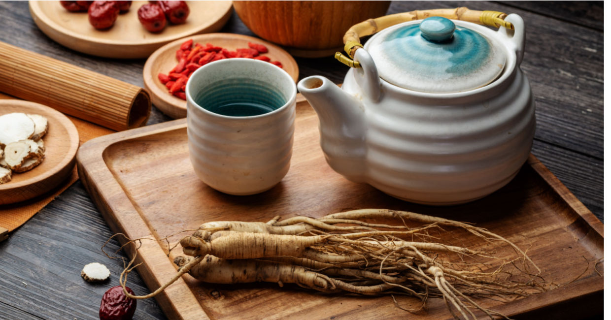 A pot of ginseng tea, A pot of ginseng tea,