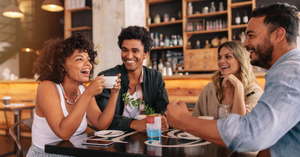 Friends having coffee. Friends having coffee.