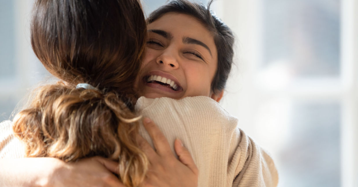 Being with your partner makes you feel happier. Being with your partner makes you feel happier.
