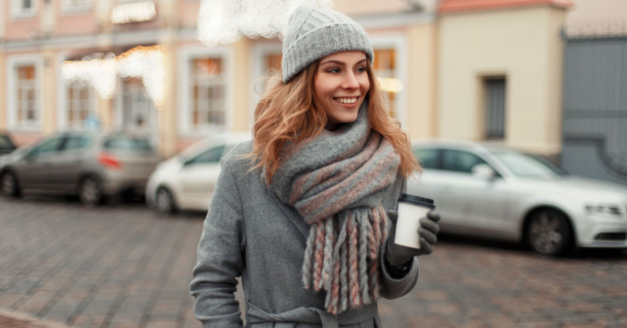 Woman walking to work. Woman walking to work.