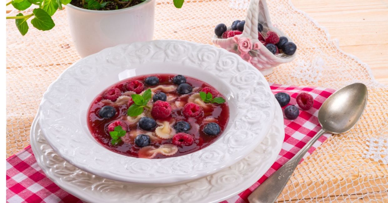 Cold berry soup. Cold berry soup.