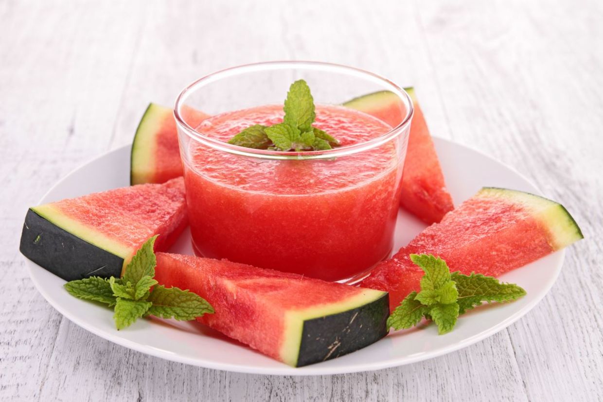 Refreshing and hydrating watermelon soup. Refreshing and hydrating watermelon soup.