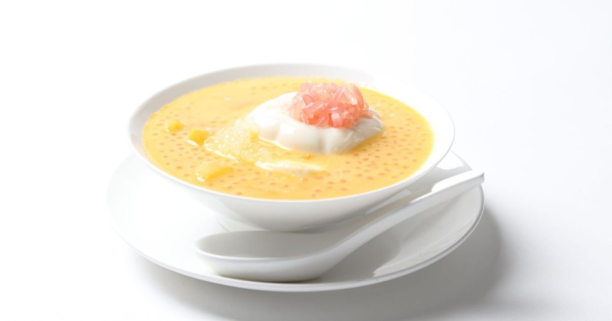 Enjoy cold mango soup. Enjoy cold mango soup.