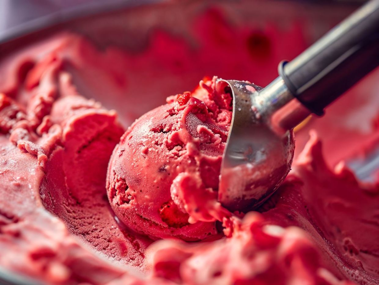 Cool off with strawberry ice cream. Cool off with strawberry ice cream.