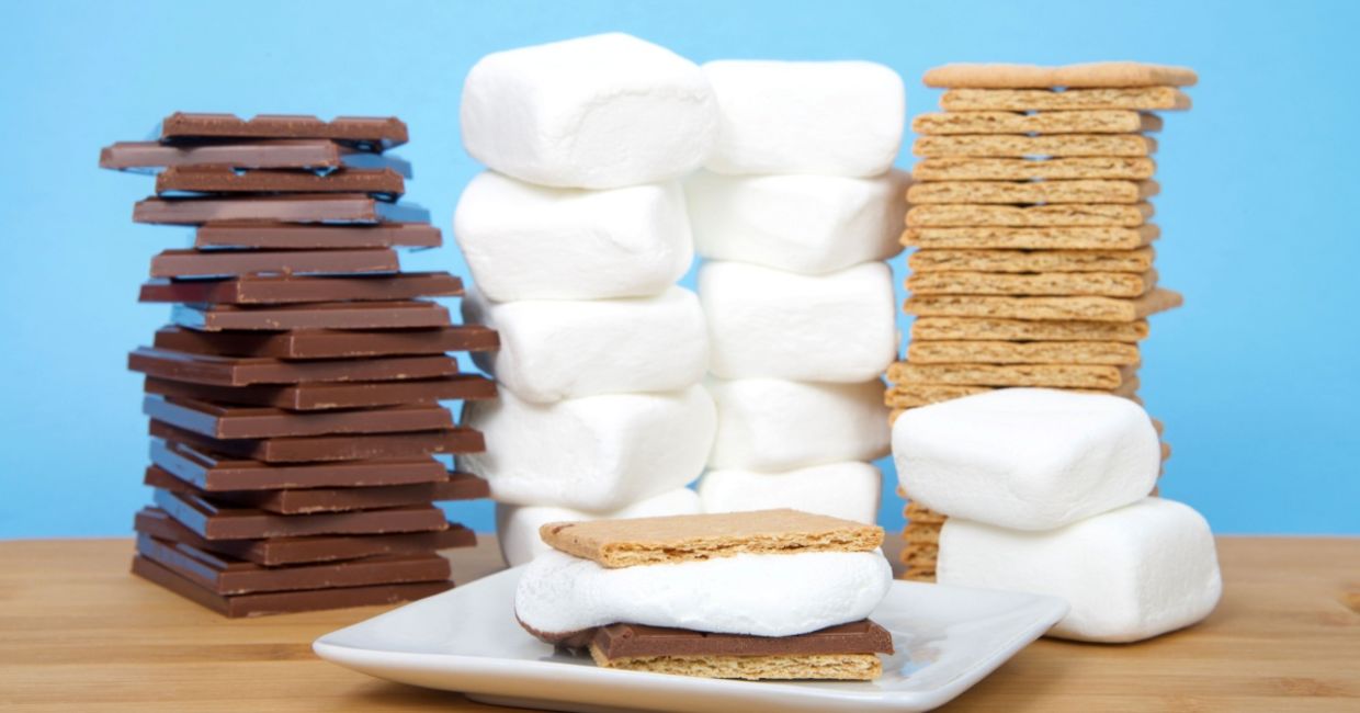All you need to make s’mores. All you need to make s’mores.