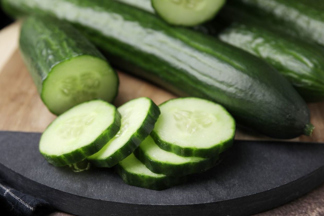 Cucumbers are healthier unpeeled. Cucumbers are healthier unpeeled.