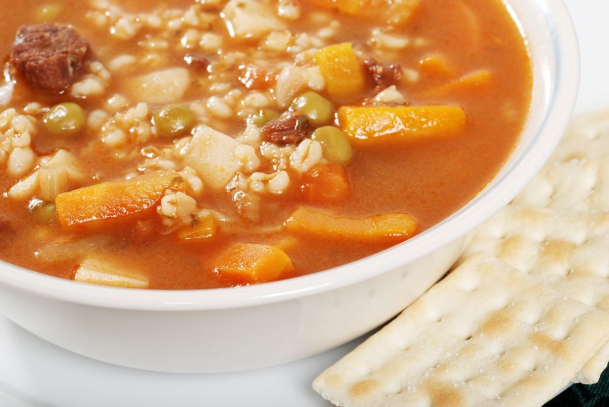 Beef barley soup. Beef barley soup.