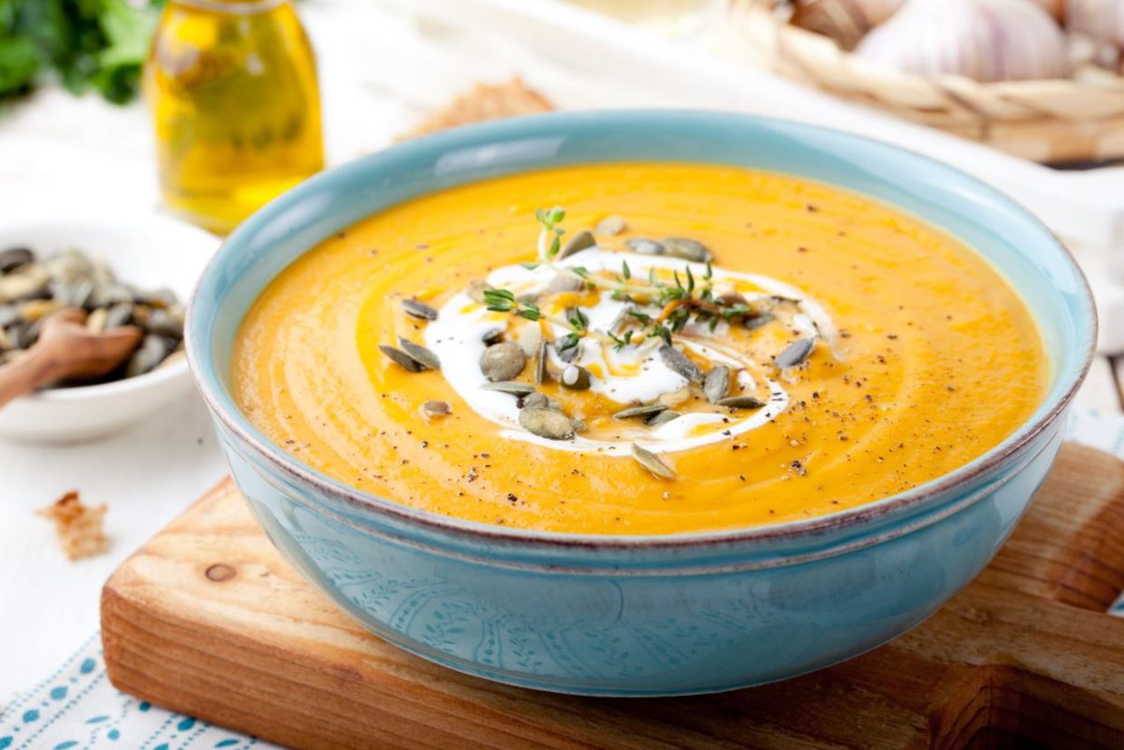 Hearty pumpkin soup. Hearty pumpkin soup.