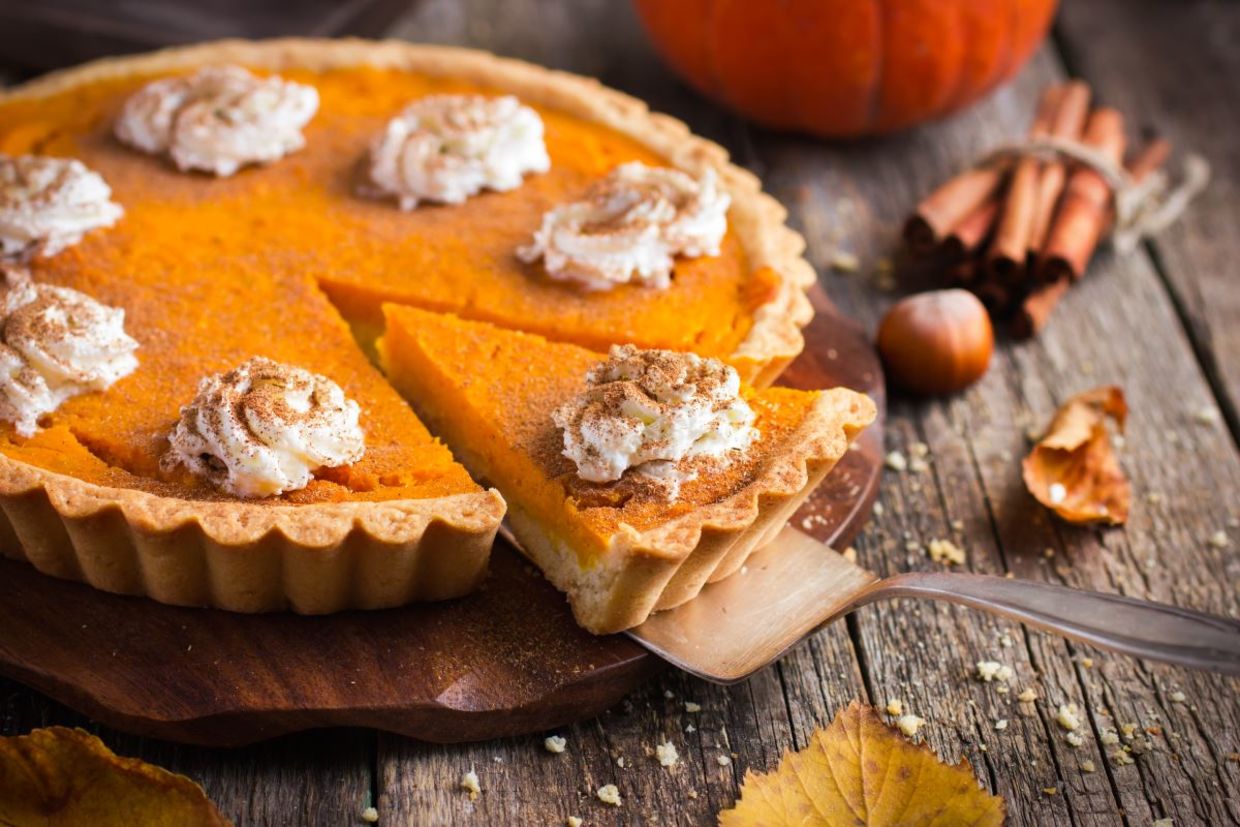 Pumpkin pie is a fall holiday reat. Pumpkin pie is a fall holiday reat.