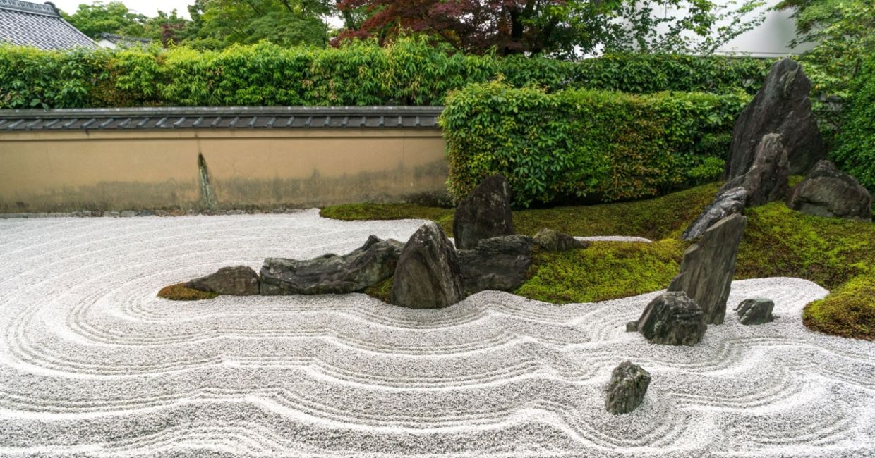 Zen dry garden. Zen dry garden.