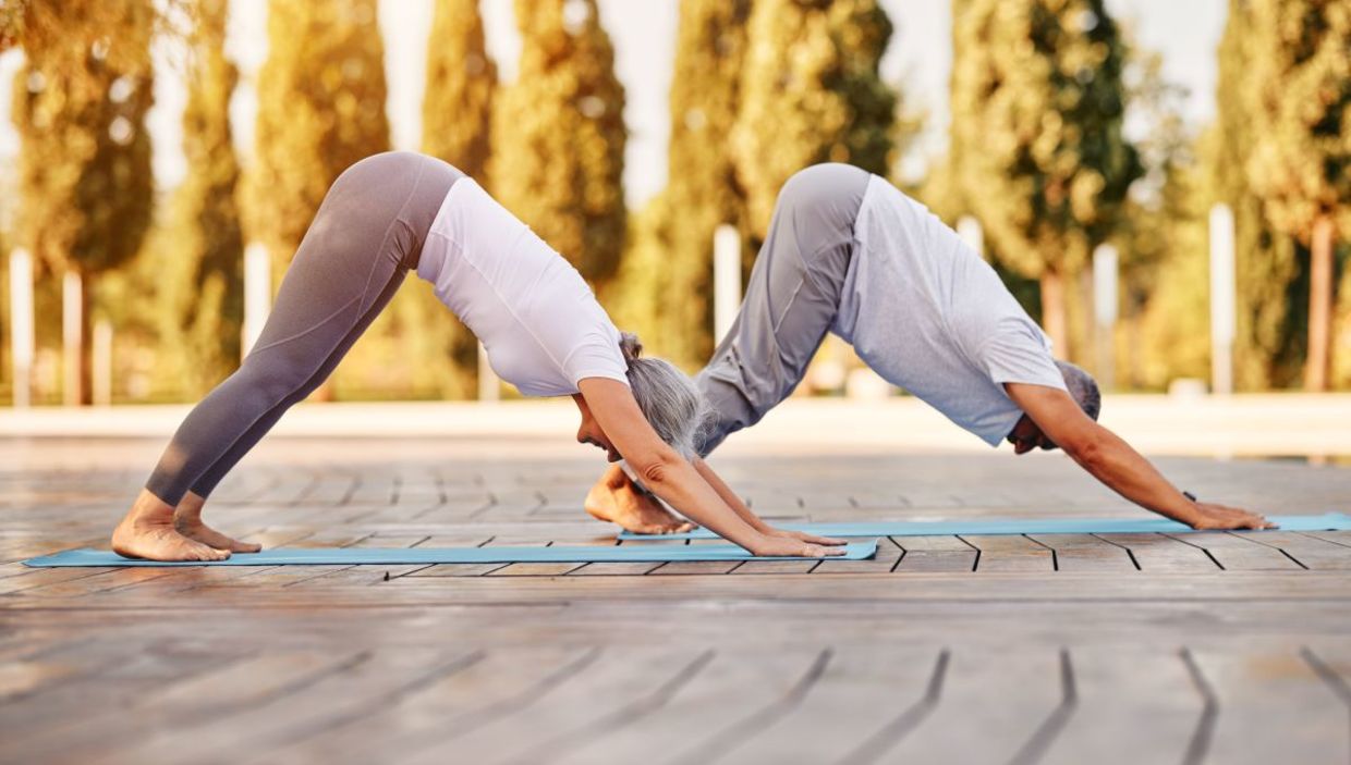 This easy pose is goof for people of all ages. This easy pose is goof for people of all ages.