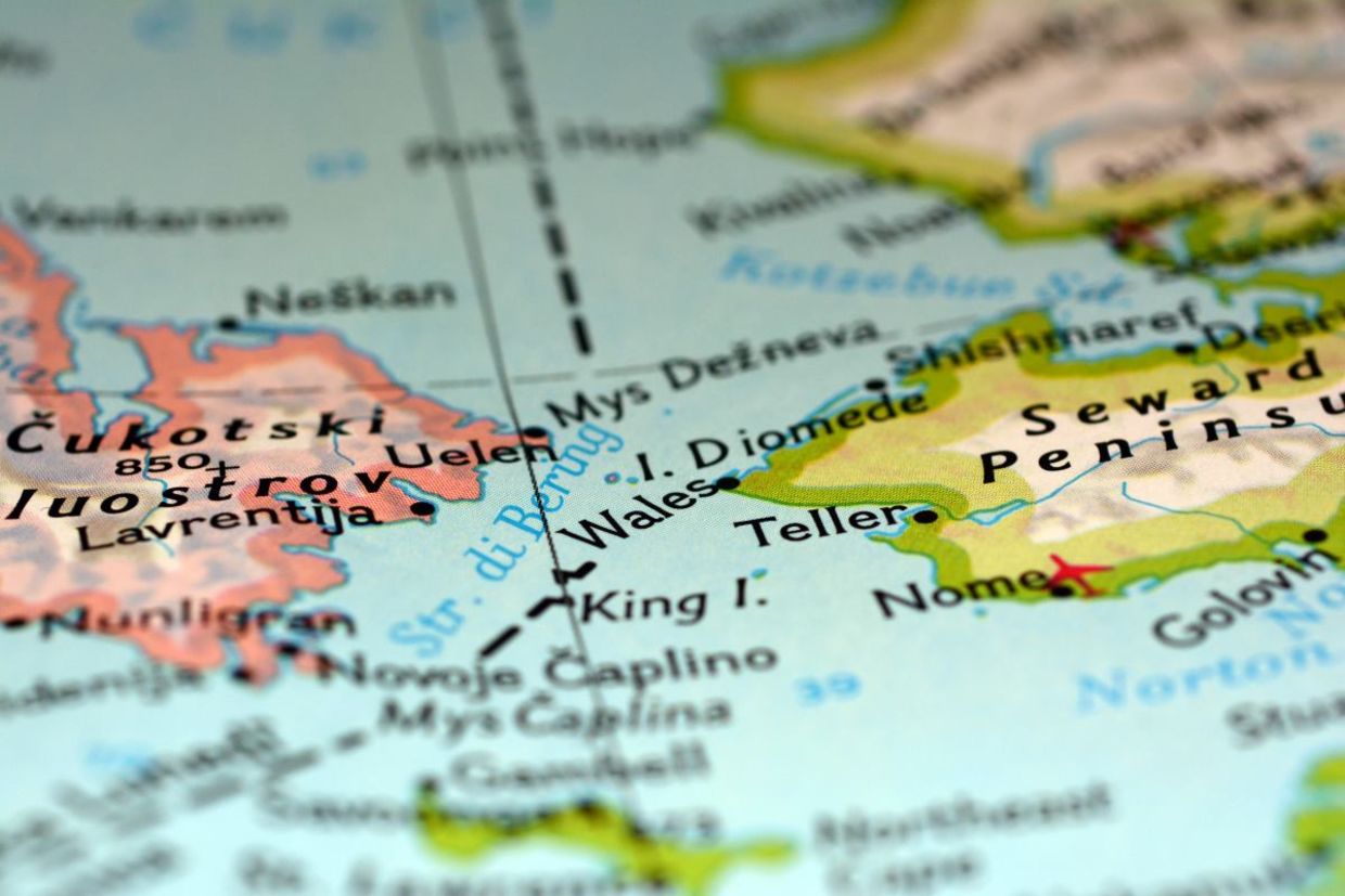 A map of the Bering Strait. A map of the Bering Strait.