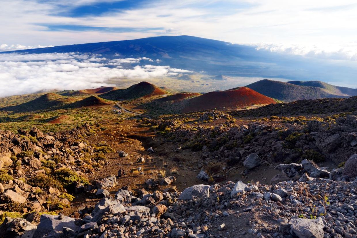 View of Mauna Loa volcano on the Big Island of Hawaii. View of Mauna Loa volcano on the Big Island of Hawaii.