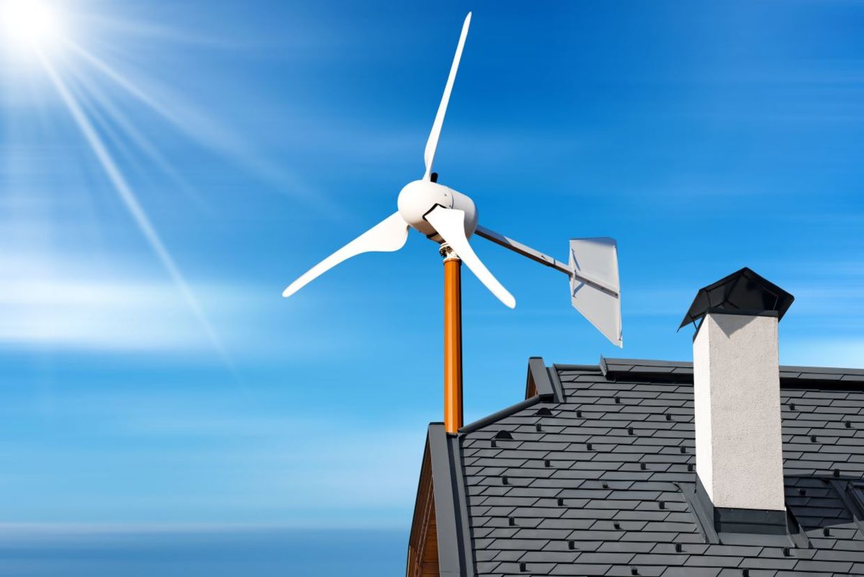 Wind energy is powering this home. Wind energy is powering this home.