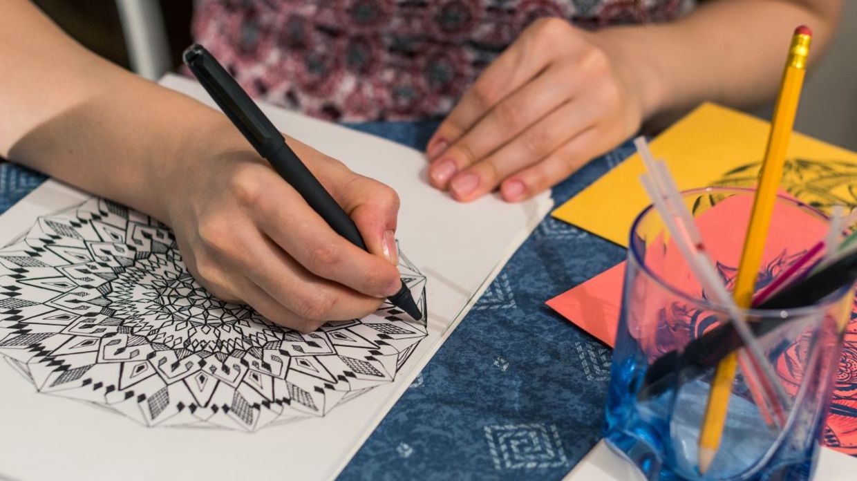Drawing mandalas is a form of meditation. Drawing mandalas is a form of meditation.
