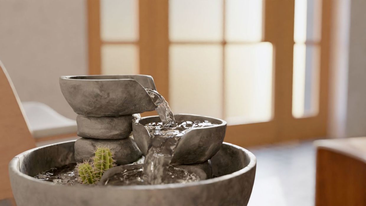 Water is a powerful element in biophilic design. Water is a powerful element in biophilic design.