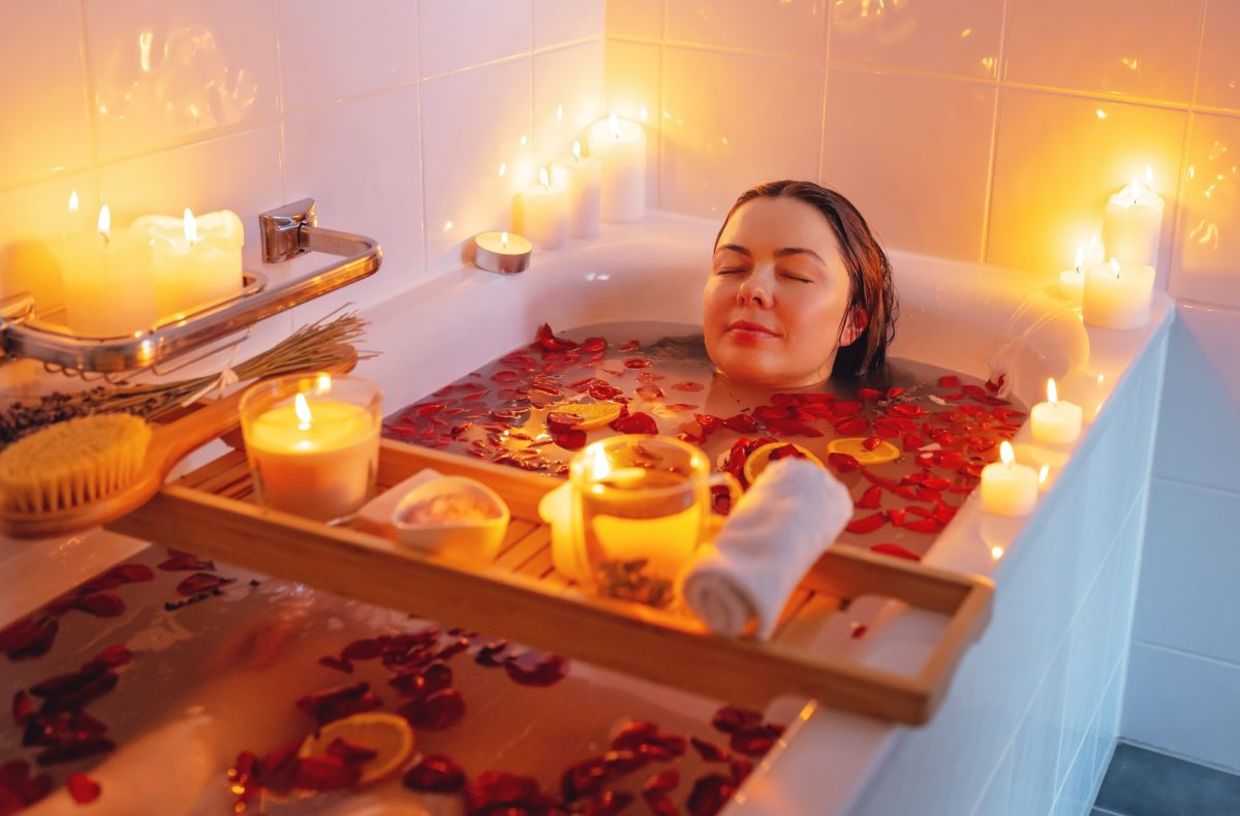 Taking a spiritual bath. Taking a spiritual bath.