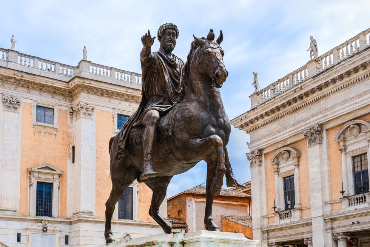 Bronze statue of Marcus Aurelius. Bronze statue of Marcus Aurelius.