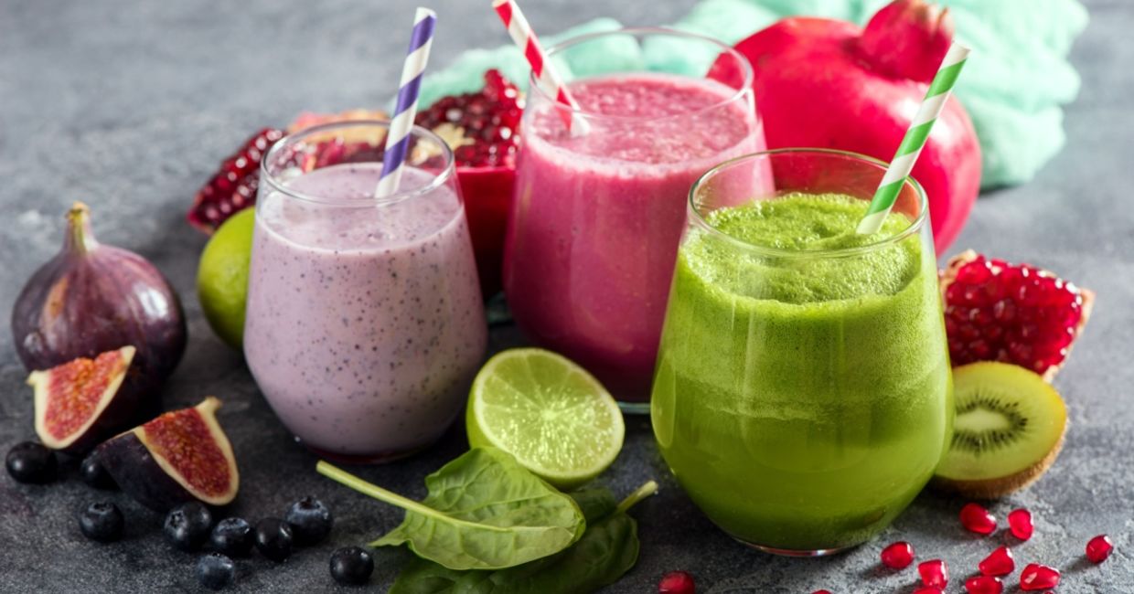 Detox smoothie containing cleansing fruits. Detox smoothie containing cleansing fruits.
