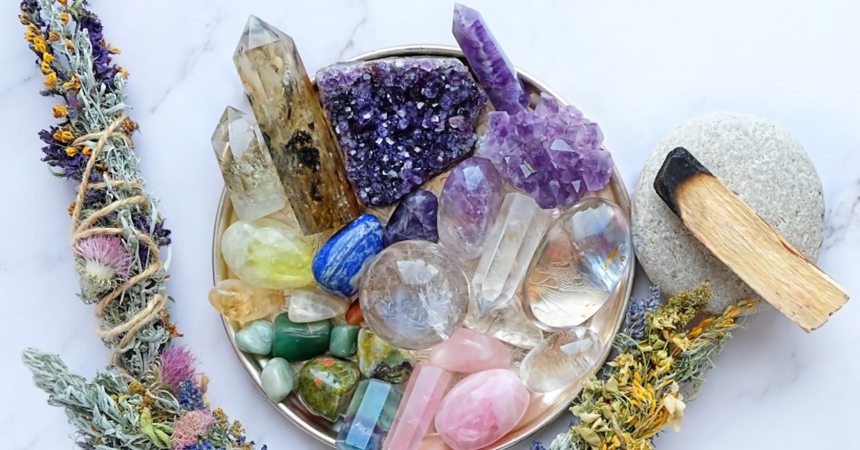 Crystals and gem stones. Crystals and gem stones.