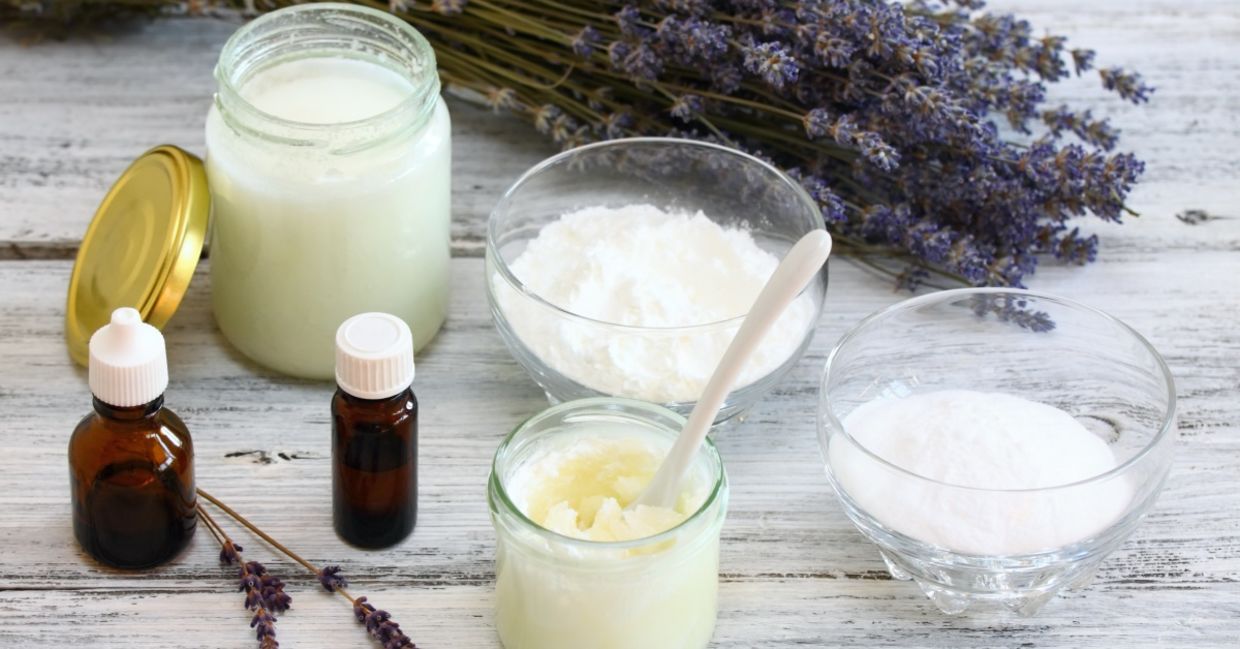 Ingredients for all natural DIY deodorants. Ingredients for all natural DIY deodorants.